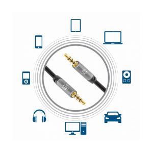 Manhattan Cable AUX 3.5mm Macho - 3.5mm Macho, 2 Metros, Negro/Plata