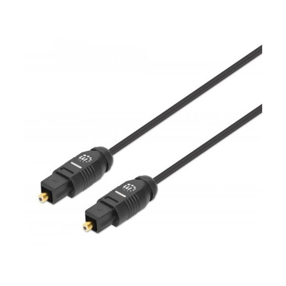 Manhattan Cable AUX Toslink Macho - Toslink Macho, 5 Metros, Negro