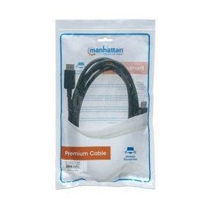 Manhattan Cable DisplayPort 1.2 Macho - DisplayPort 1.2 Macho, 4K, 60Hz, 3 Metros, Negro