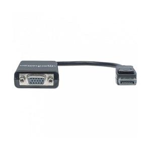 Manhattan Cable DisplayPort Macho - VGA (D-Sub) Hembra, 60Hz, 15cm, Negro