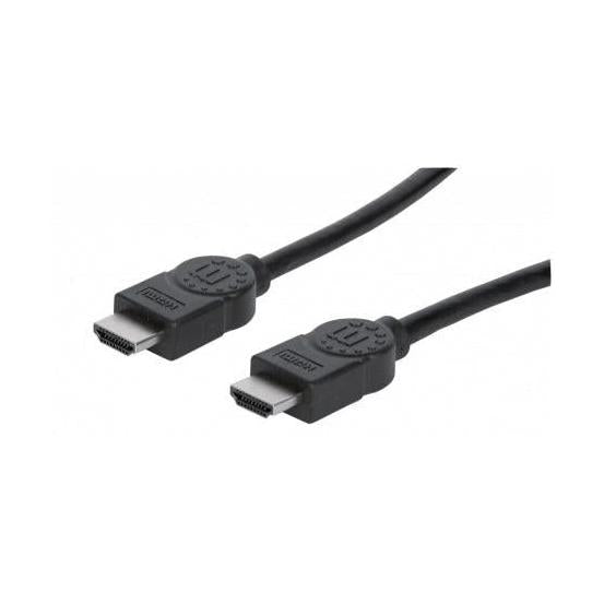 Manhattan Cable HDMI de Alta Velocidad con Canal Ethernet, HDMI Macho - HDMI Macho, 4K, 30Hz, 3 Metros, Negro