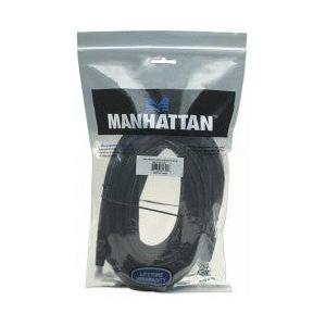 Manhattan Cable HDMI de Alta Velocidad con Canal Ethernet, HDMI Macho - HMDI Macho, 10 Metros, Negro