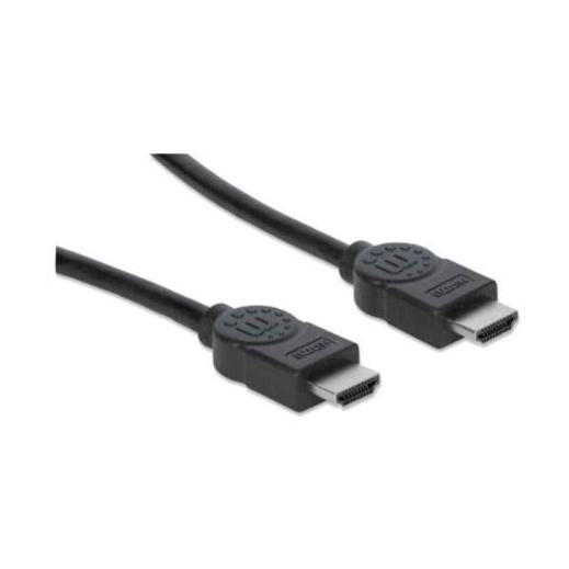 Manhattan Cable HDMI de Alta Velocidad con Canal Ethernet, HDMI Macho - HMDI Macho, 4K, 30Hz, 15 Metros, Negro