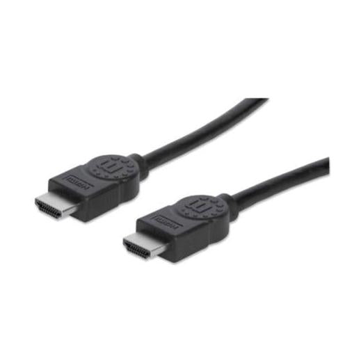 Manhattan Cable HDMI de Alta Velocidad con Canal Ethernet, HDMI Macho - HMDI Macho, 4K, 30Hz, 15 Metros, Negro