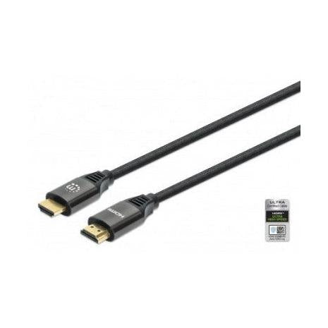 Manhattan Cable HDMI de Alta Velocidad HDMI A Macho - HDMI A Macho, 2 Metros, Negro