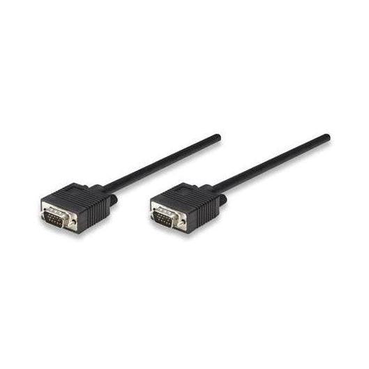 Manhattan Cable para Monitor SVGA 5mm, VGA (D-Sub) Macho - VGA (D-Sub) Macho, 1.8 Metros, Negro