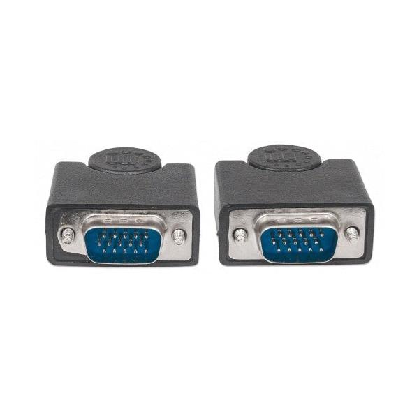 Manhattan Cable para Monitor SVGA 8mm, VGA (D-Sub) Macho - VGA (D-Sub) Macho, 3 Metros, Negro