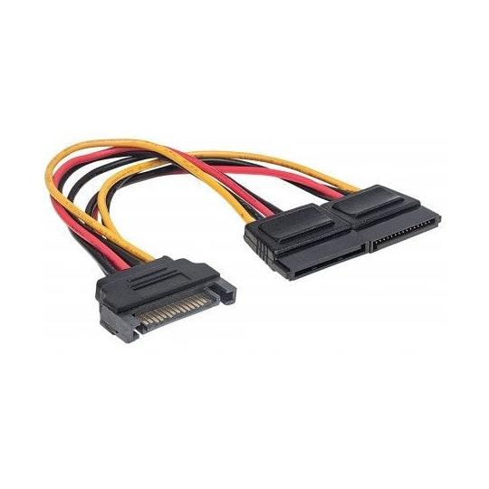 Manhattan Cable SATA Hembra - 2x SATA Macho, 15cm