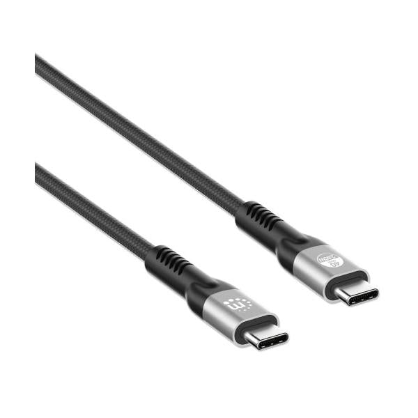 Manhattan Cable Thunderbolt 4 USB-C 3.0 Macho - USB-C 3.0 Macho, 1 Metro, Negro