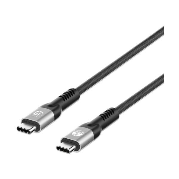 Manhattan Cable Thunderbolt 4 USB-C 3.0 Macho - USB-C 3.0 Macho, 1 Metro, Negro