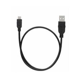 Manhattan Cable USB A Macho - Micro USB B Macho, 50cm, Negro