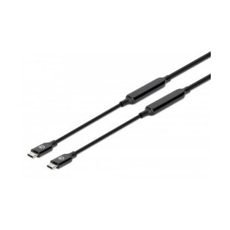 Manhattan Cable USB C Macho - USB C Macho, 3 Metros, Negro