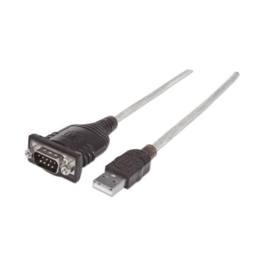 Manhattan Cable USB Macho - DB9 Macho, 1.8 Metros, Plata