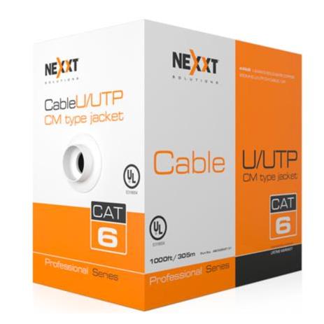 Cable Nexxt Solutions Professional Cat6 UTP 4P 24AWG CM 305m Gris