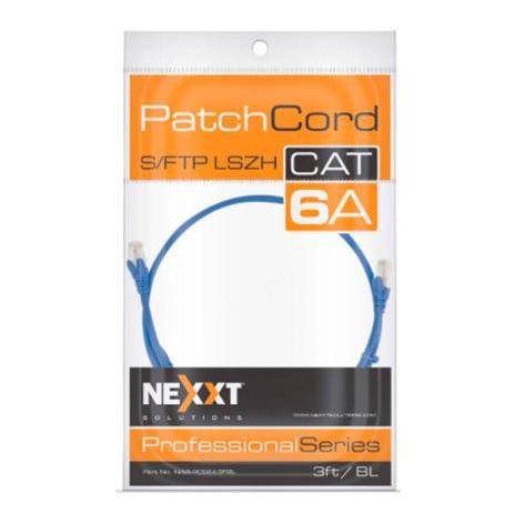 Cable de Conexion Nexxt Solutions S/FTP Cat6A 90 cm LSZH Azul