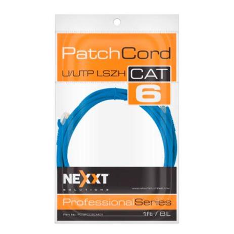 Cable de Conexion Red Nexxt Solutions UTP Cat6 30cm Color Azul