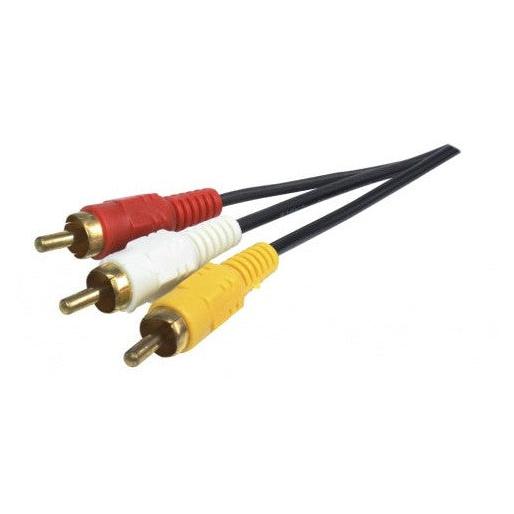 X-Case Cable 3x RCA Macho - 3x RCA Macho, 1.8 Metros, Negro