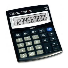 Celica Calculadora de Bolsillo CA-351A, 10 Dígitos, Batería/Energía Solar, Negro