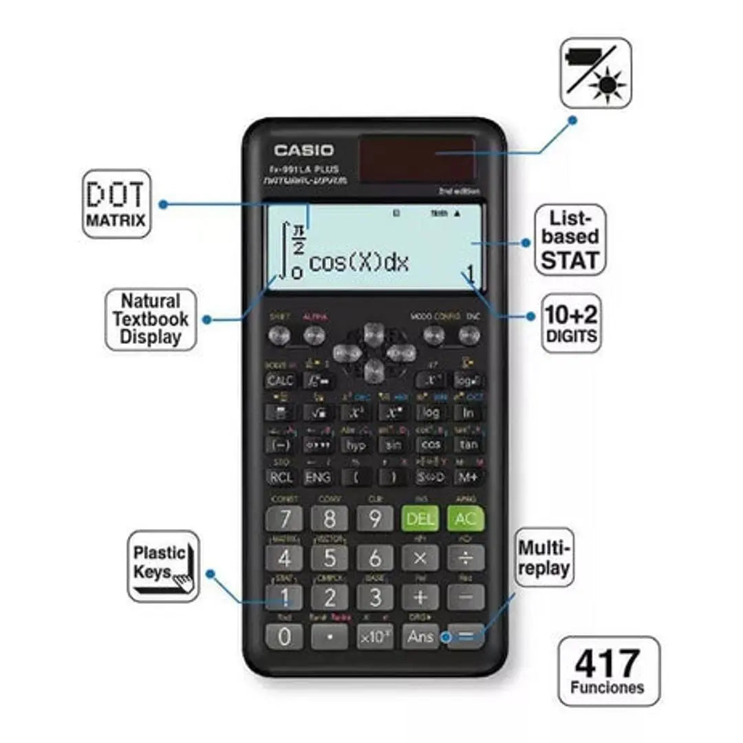 Calculadora Científica Casio Ecuaciones Fx-991la Plus 417 Funciones