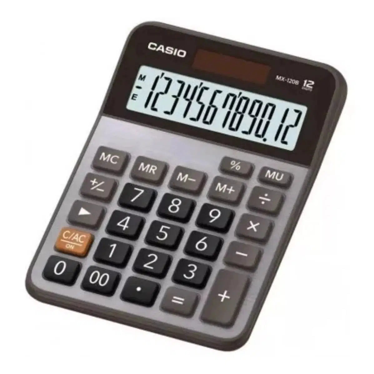 Calculadora Normal De Escritorio Casio Mx-120b Gris 12 Dígitos