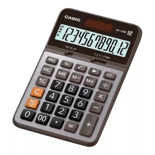 Calculadora Normal De Escritorio Casio Ax-120b Gris 12 Dígitos