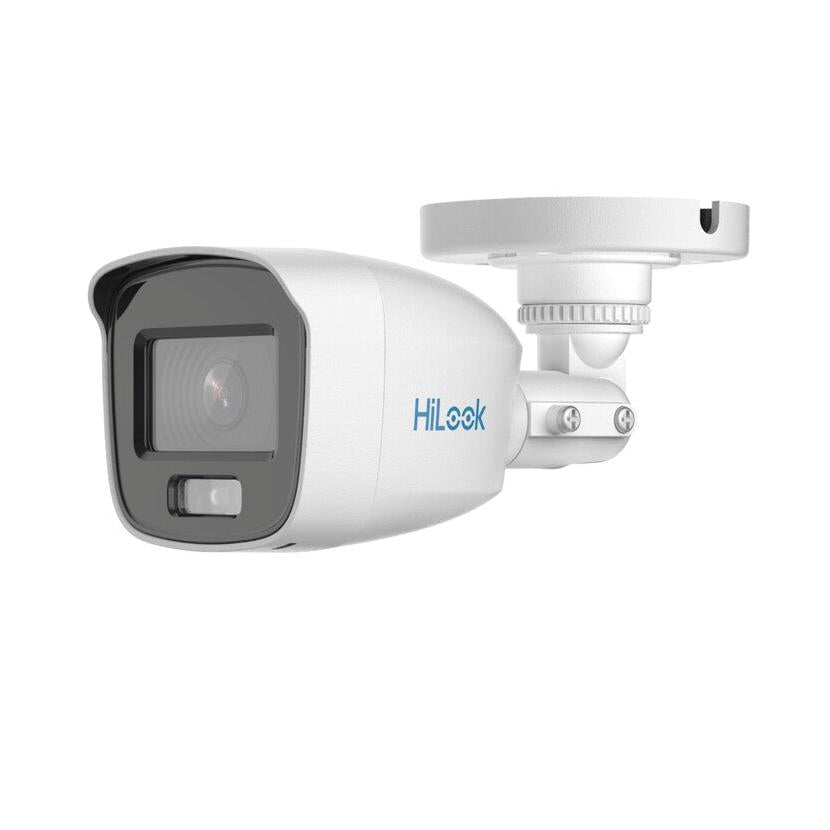 Cámara Hilook THC-B129-PS Bala TURBOHD 2 Megapixel (1080p), Imagen a Color 24/7, Lente 2.8 mm, Luz Blanca 20 mts, IP66, Policarbonato, Microfono Integrado