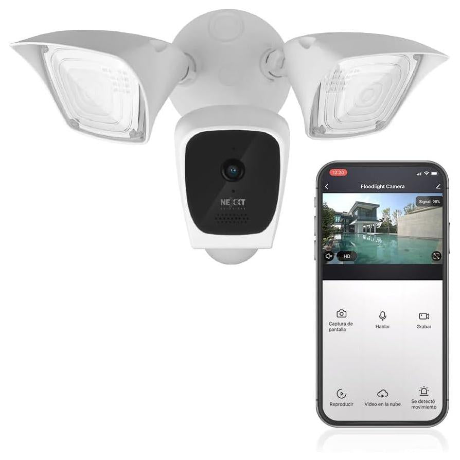 Cámara de Vigilancia Nexxt Home NHC-F610 Exterior 2K QHD 2304 x 1296p 3MP 150° Micrófono Sensores y Parlante Integrados