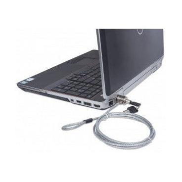 Manhattan Candado de Llave para Laptop, 1.4 Metros, Plata