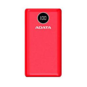 Cargador Portátil Adata P20000QCD, 20.000mAh, Rojo