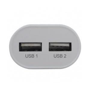 BRobotix Cargador USB 161264N, 2x USB 2.0, Negro