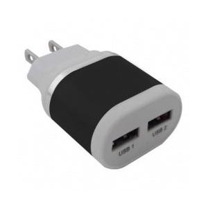 BRobotix Cargador USB 161264N, 2x USB 2.0, Negro