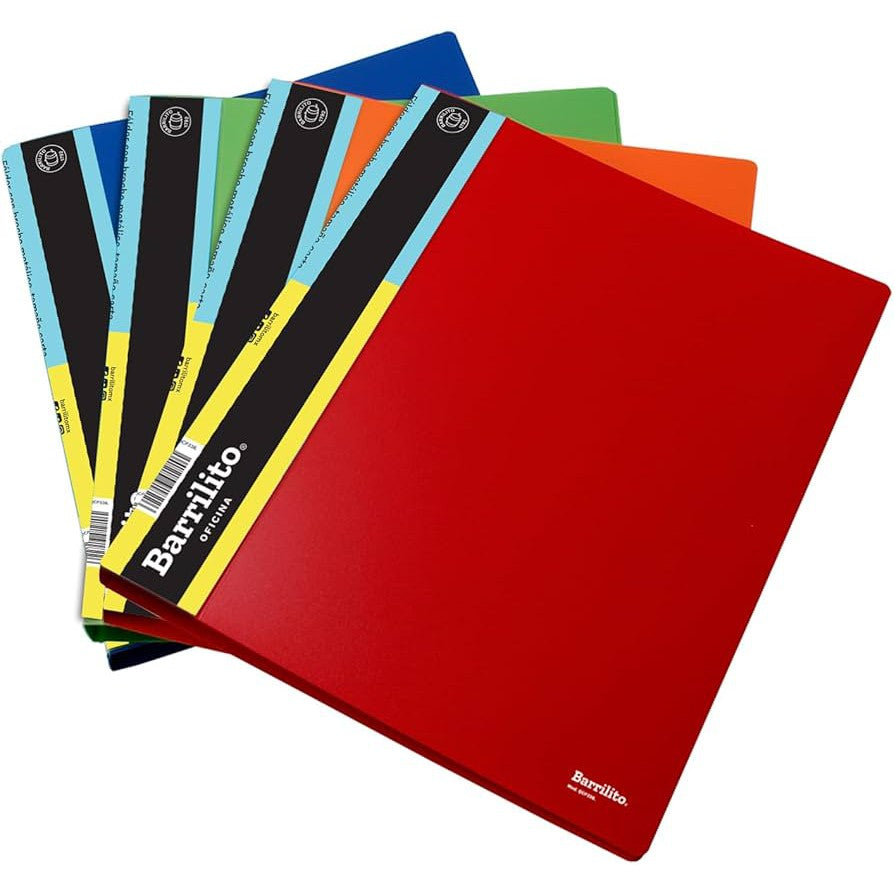 Carpeta Barrilito Tamaño Carta Panoramica con Broche de Presion Metalico Plástico Colores Surtidos 6 Pieza(s)