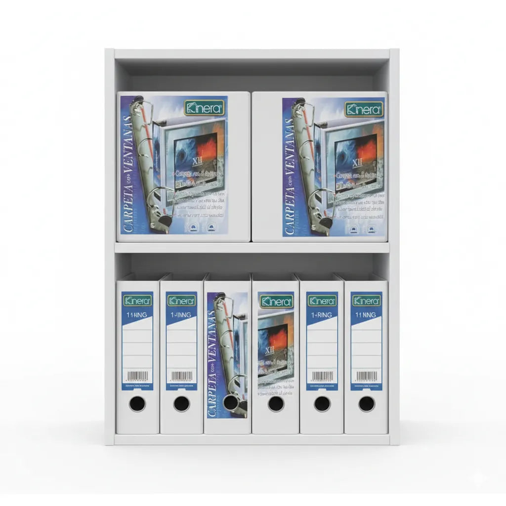 CARPETA KINERA VINIL ARO "O" 4" BLANCA C/8