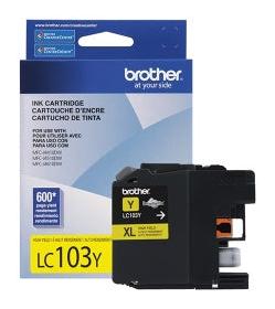 Cartucho Brother LC103Y Amarillo, 600 Páginas
