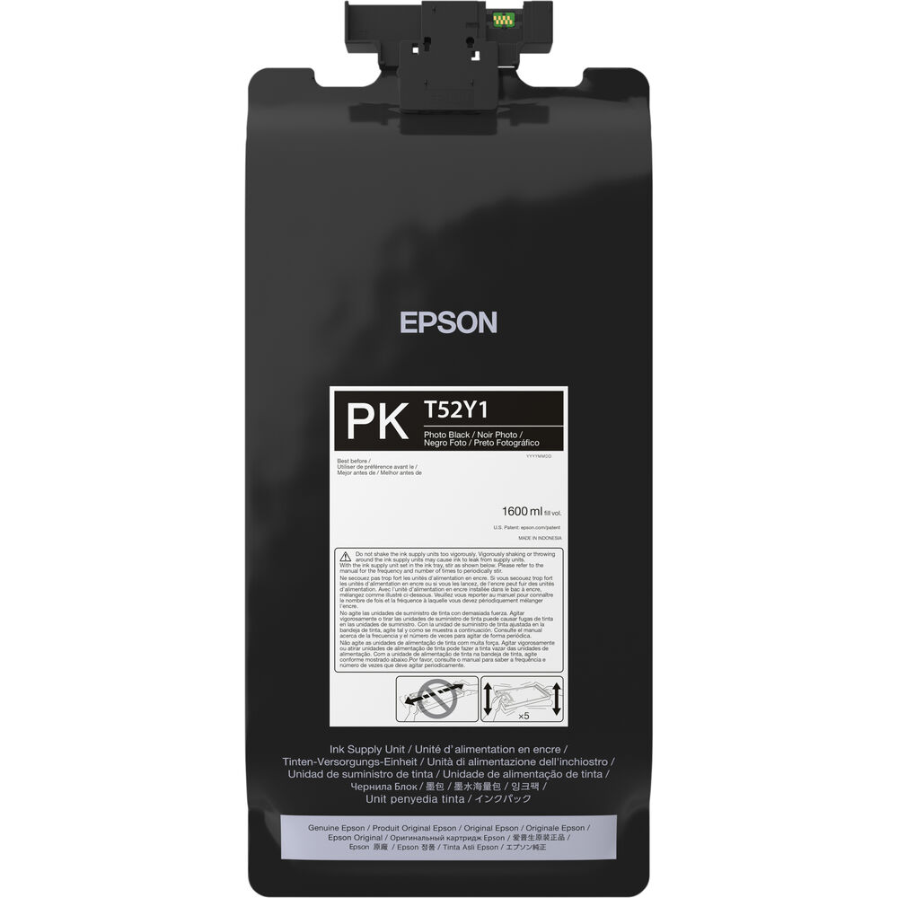 Cartucho de Tinta para Impresora Epson UltraChrome XD3 Color Negro Foto Capacidad 1.6L