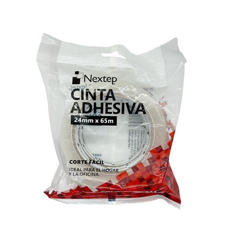 Cinta Adhesiva Nextep Corte Facil 24mm x 65mts Bolsa c/2 Piezas