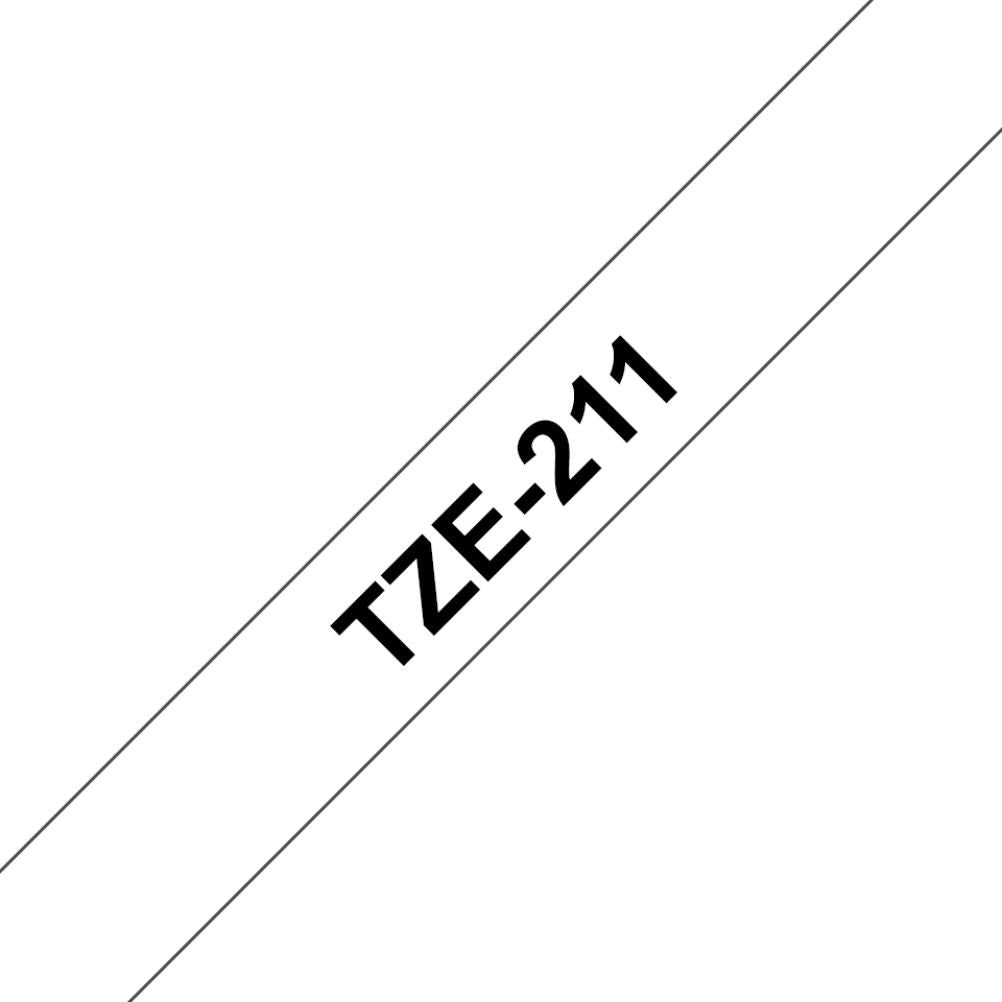 Cinta para Impresora de Etiquetas Brother TZe211 TZe Transferencia Térmica Negro sobre Blanco