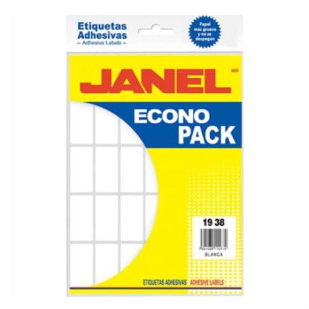 Etiquetas Adhesivas (19x38mm)  Janel Econopack Escolar/ Blanco 420 Etiqueta(s)