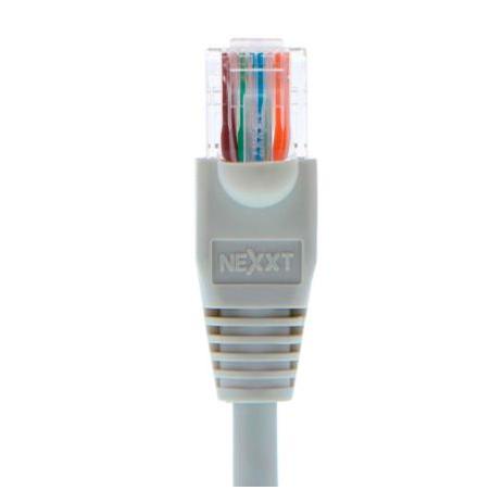 Cable de Conexión Red Nexxt Solutions Cat5e 90cm UTP Multifilar con Revestimiento Tipo CM Color Gris