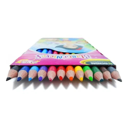 Lápices De Colores Blanca Nieves Dixon Largos 12 Piezas