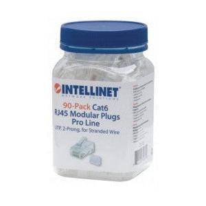 Intellinet Conector RJ-45 para Cable Cat6 UTP, Transparente, 90 Piezas