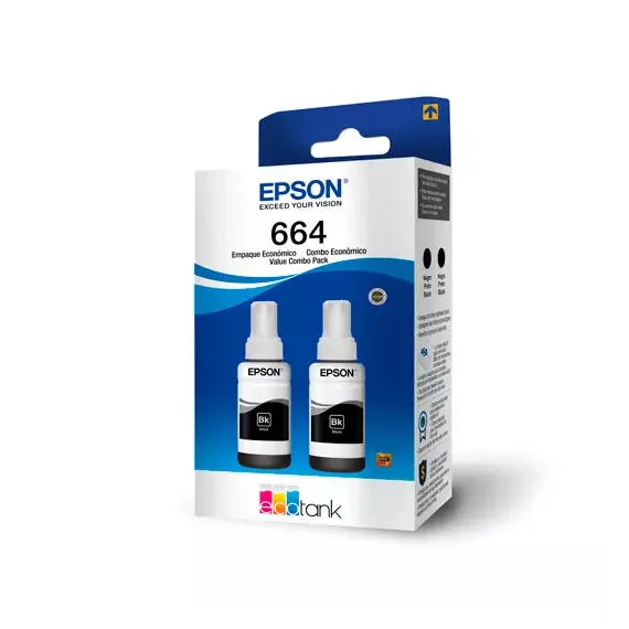 Kit tintas negras Epson T664 2 pzas