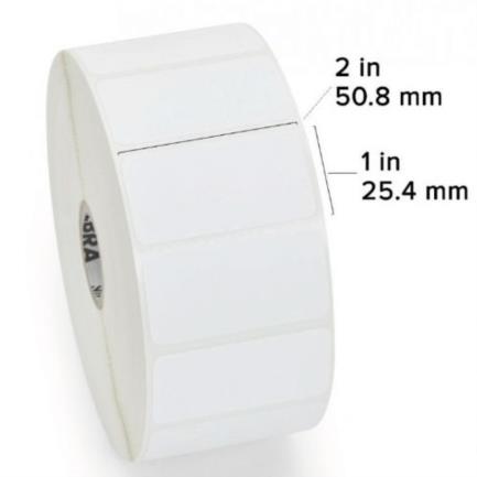 Etiqueta Zebra Papel 2x1 pulg DT Z-Perform 2000D 6 Rollos por Caja