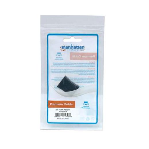 Manhattan Cople HDMI A Hembra - HDMI A Hembra, Conexión Recta, Negro