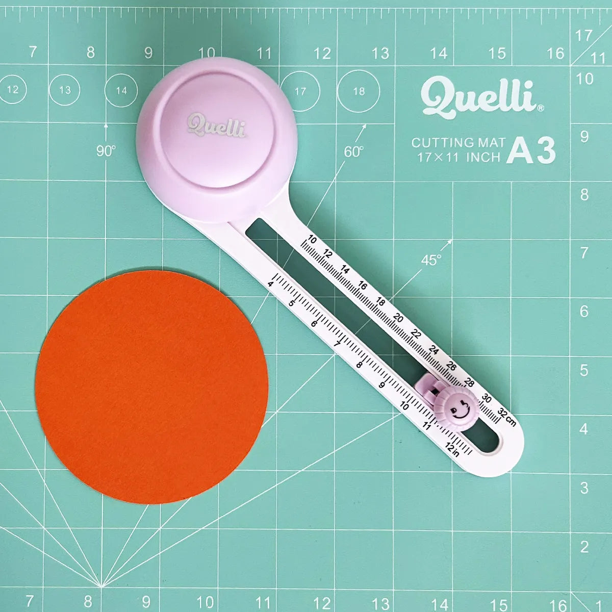 Cortador Para Circulos Manual Ajustable Quelli Lila 1 Pieza