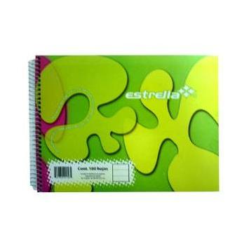 Estrella Cuaderno Forma Italiana de Raya, 100 Hojas, Verde