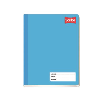 Cuaderno Profesional Scribe 4510 Clásico Tamaño Frances Tipo Raya Cosido Contiene 100 Hojas Color de la Pasta Azul Cielo