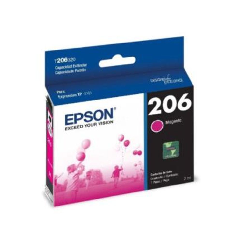 Cartucho de Tinta para Impresora Epson 206 Magenta 200 Pagina(s) Expression XP-2101