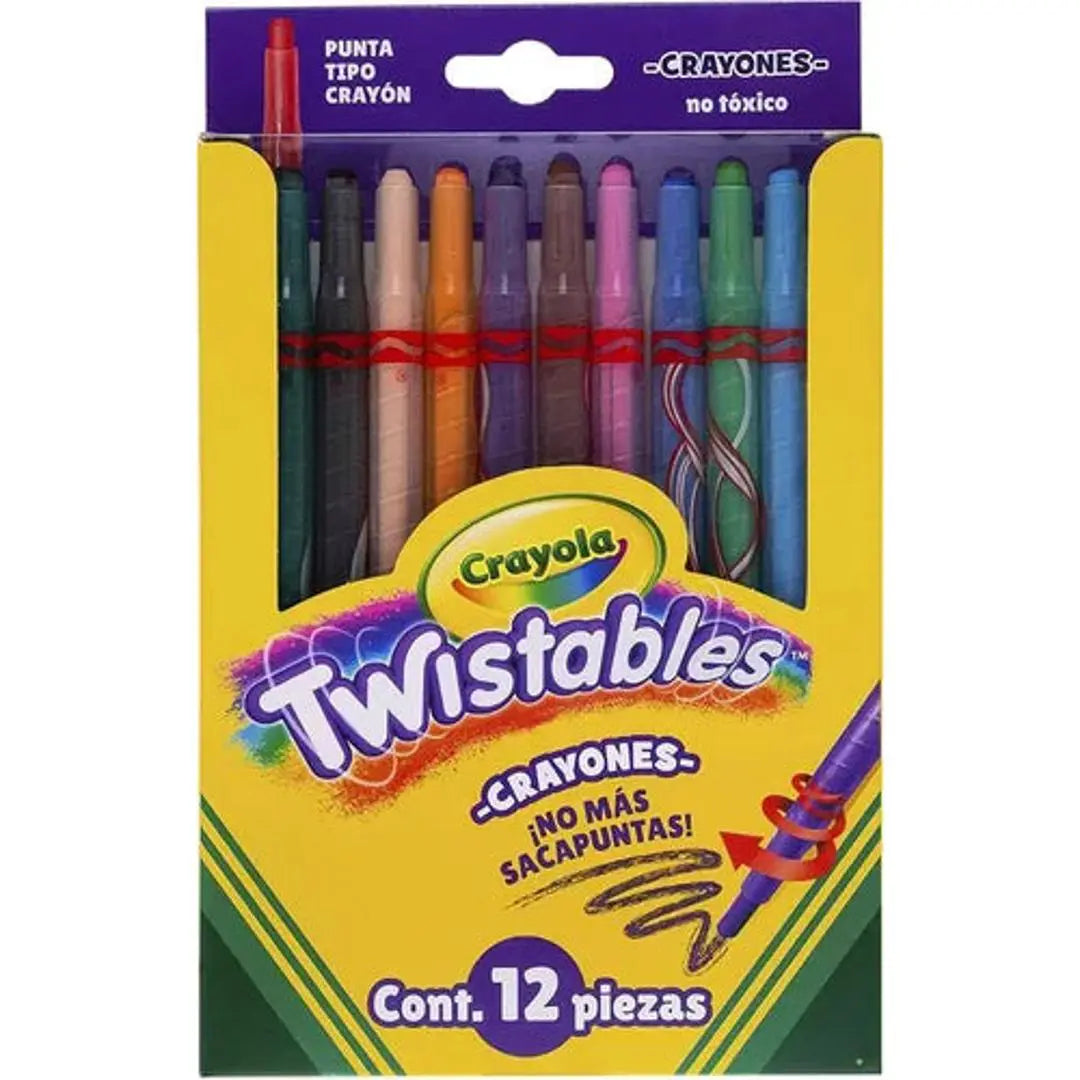 Crayones Twistables Largos Crayola Estuche Con 12 Piezas