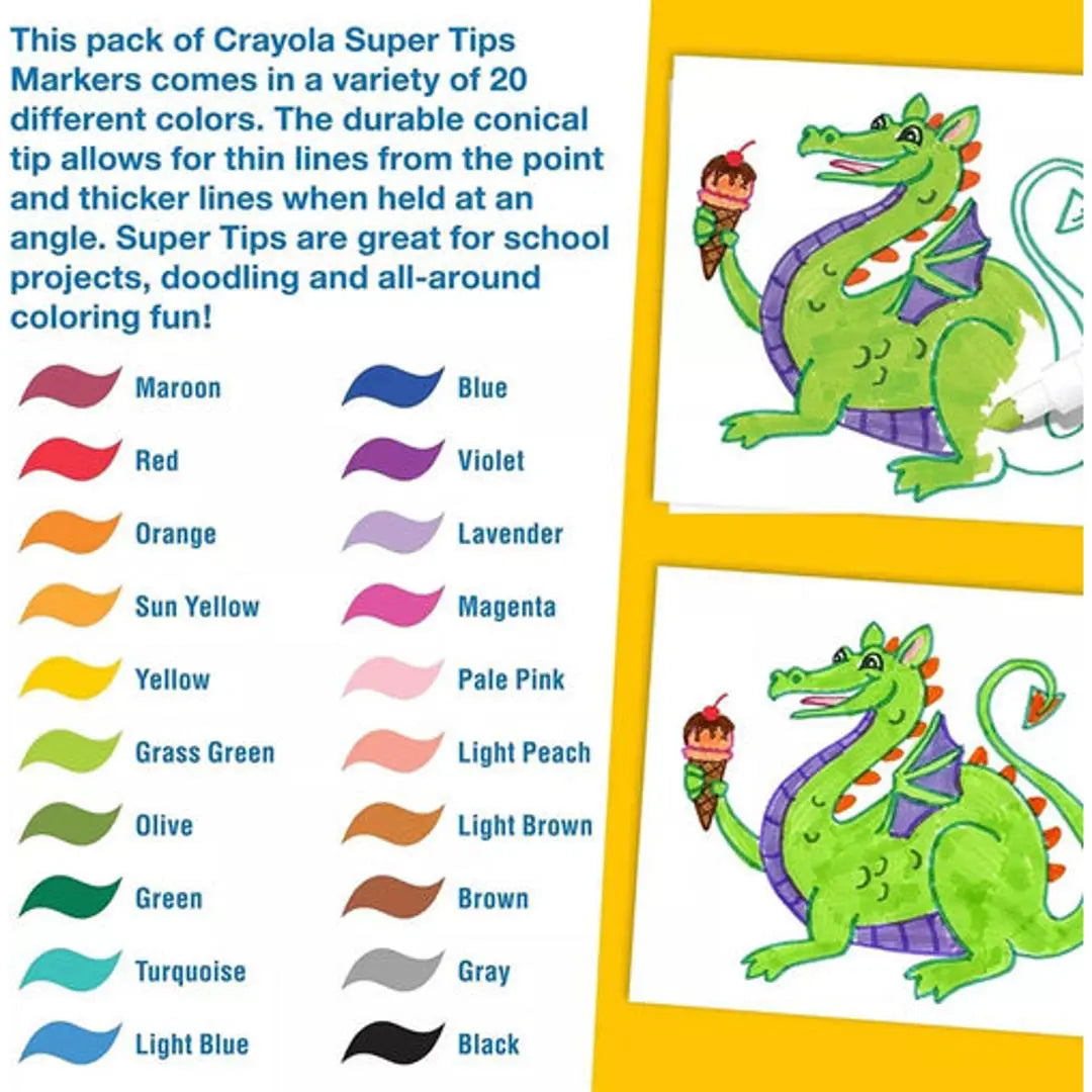 marcadores plumones crayola super tips